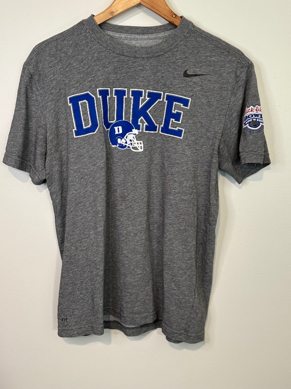 Nike Duke Football Shirt Size: Medium. Gray and Blue